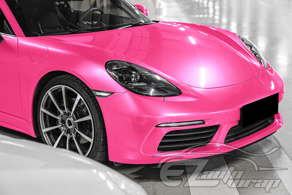 Super Gloss Metallic Rose Red Vinyl Wrap