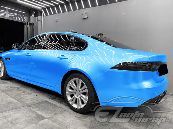 Super Gloss Metallic Sky Blue Vinyl Wrap