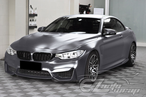 Matte Metallic Satin Pearl Charcoal Gray Vinyl Wrap