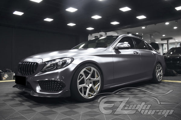 Matte Metallic Satin Pearl Charcoal Gray Vinyl Wrap