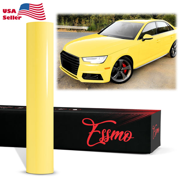 PET Super Gloss Lemon Yellow Vinyl Wrap