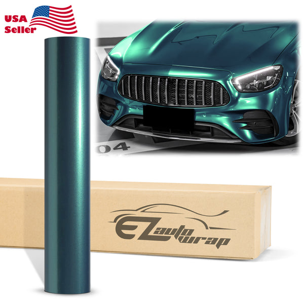 Super Gloss Metallic Peacock Green Vinyl Wrap