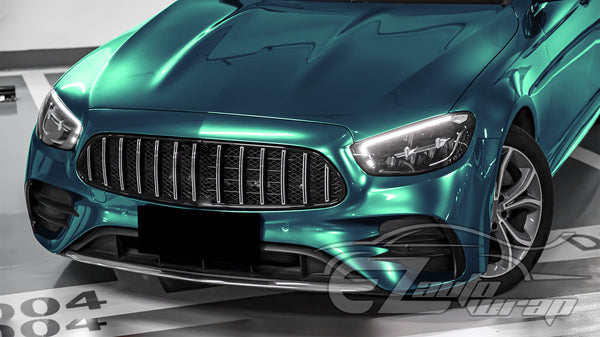 Super Gloss Metallic Peacock Green Vinyl Wrap