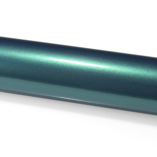 Super Gloss Metallic Peacock Green Vinyl Wrap