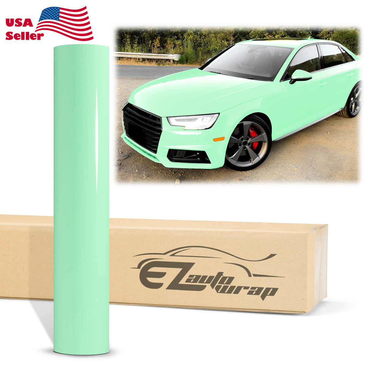 High Gloss Seafoam Green Vinyl Wrap – EzAuto Wrap