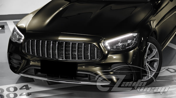 Super Gloss Metallic Black Gold Vinyl Wrap