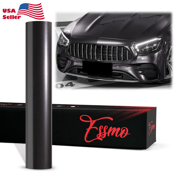 PET Super Gloss Metallic Dark Gray Vinyl Wrap