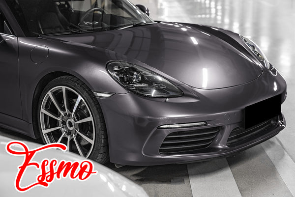 PET Super Gloss Metallic Dark Gray Vinyl Wrap