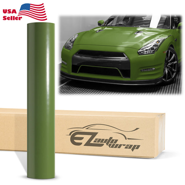 Satin Army Green Matte Flat Vinyl Wrap