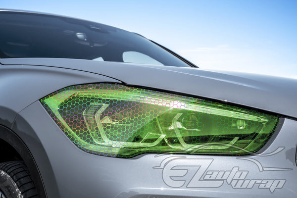 Tint Hex Holographic Emerald Green Taillight Headlight Tint Film