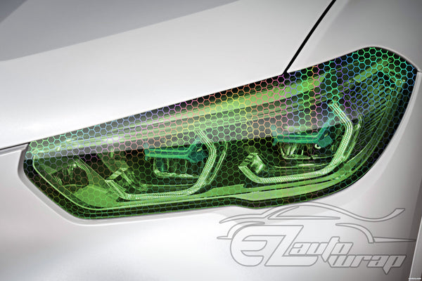 Tint Hex Holographic Emerald Green Taillight Headlight Tint Film