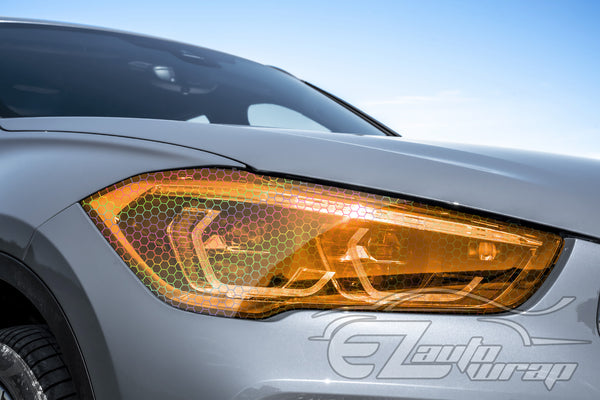 Tint Hex Holographic Orange Taillight Headlight Tint Film