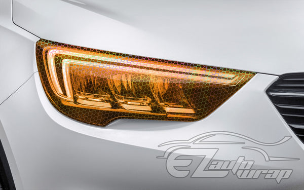 Tint Hex Holographic Orange Taillight Headlight Tint Film