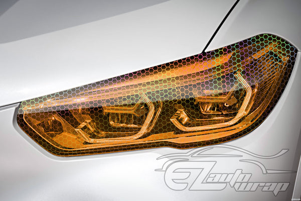Tint Hex Holographic Orange Taillight Headlight Tint Film