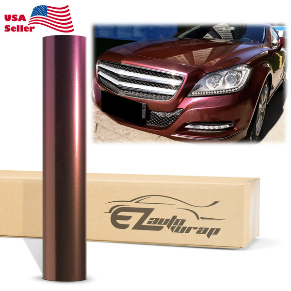 Super Gloss Metallic Burgundy Vinyl Wrap
