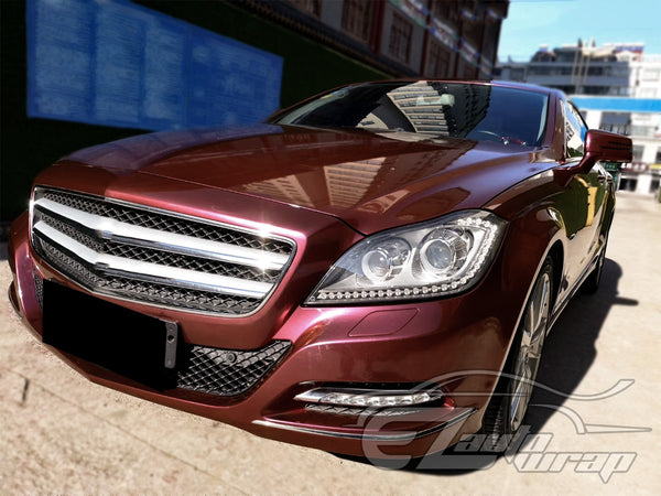 Super Gloss Metallic Burgundy Vinyl Wrap