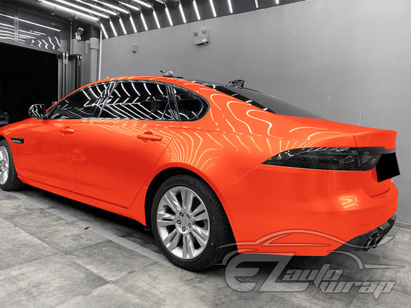 Super Gloss Metallic Orange Vinyl Wrap