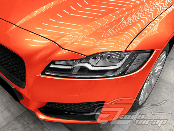 Super Gloss Metallic Orange Vinyl Wrap