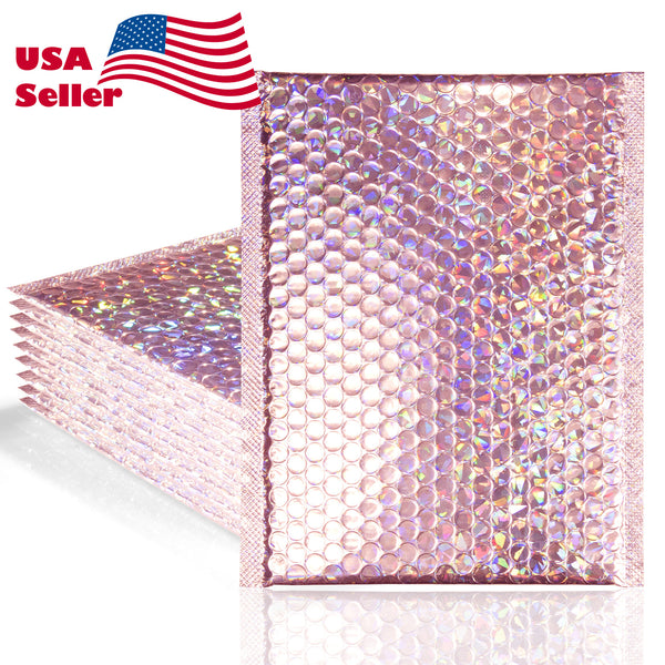 Holographic Glamour Bubble Mailer Mailing Shipping Multipurpose Waterproof  Durability Envelopes Bags