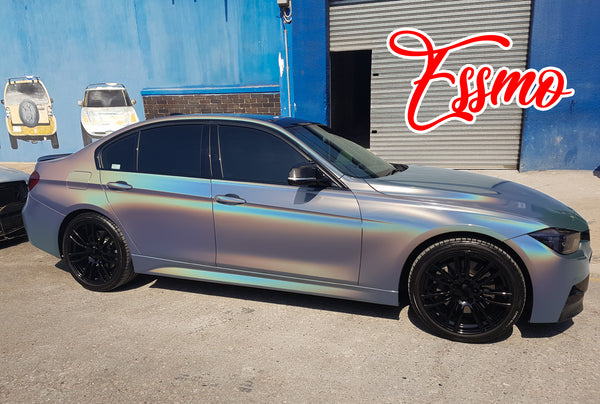 PET Laser Flip Gloss Silver Vinyl Wrap
