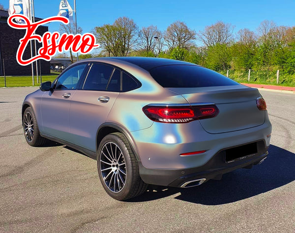 PET Laser Flip Gloss Silver Vinyl Wrap