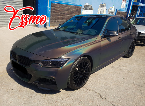 PET Laser Flip Gloss Gray Vinyl Wrap
