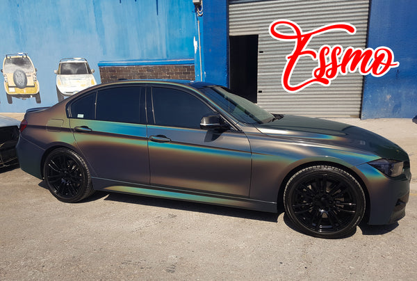 PET Laser Flip Gloss Gray Vinyl Wrap