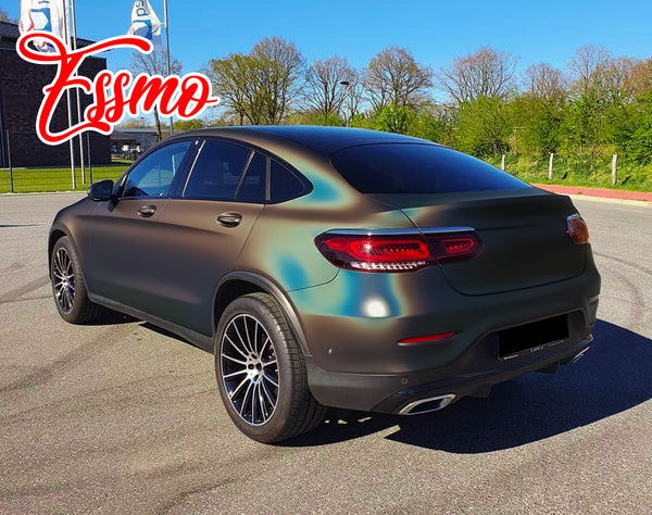 PET Laser Flip Gloss Gray Vinyl Wrap