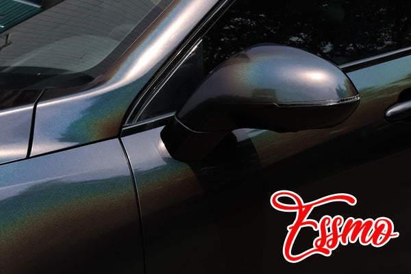 PET Laser Flip Gloss Black Vinyl Wrap