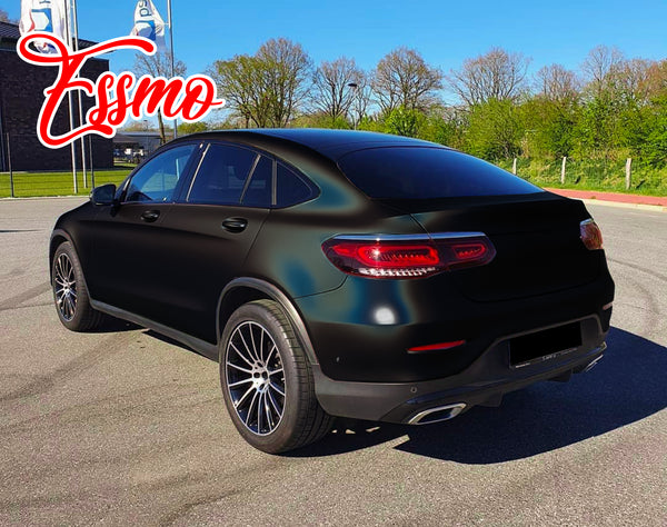 PET Laser Flip Gloss Black Vinyl Wrap