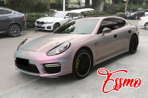 PET Space Candy Gloss Gray Red Vinyl Wrap