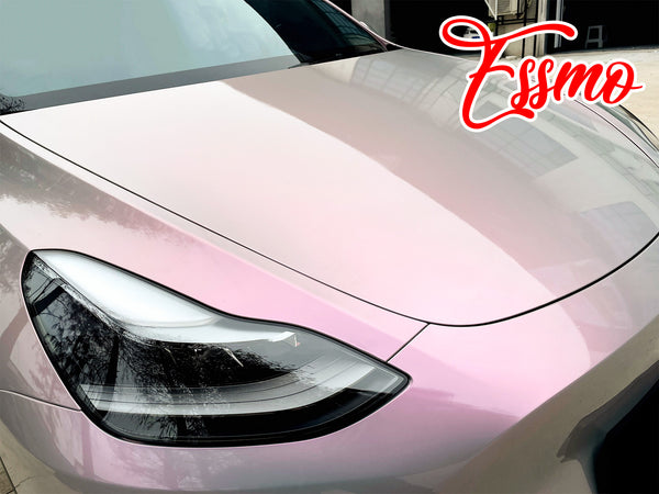 PET Space Candy Gloss Gray Red Vinyl Wrap