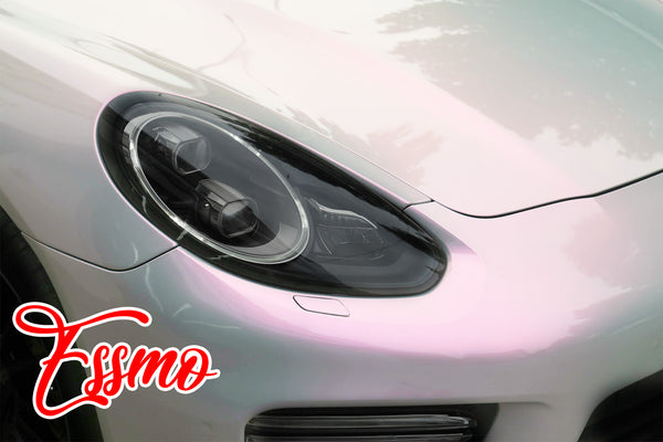 PET Space Candy Gloss Gray Red Vinyl Wrap