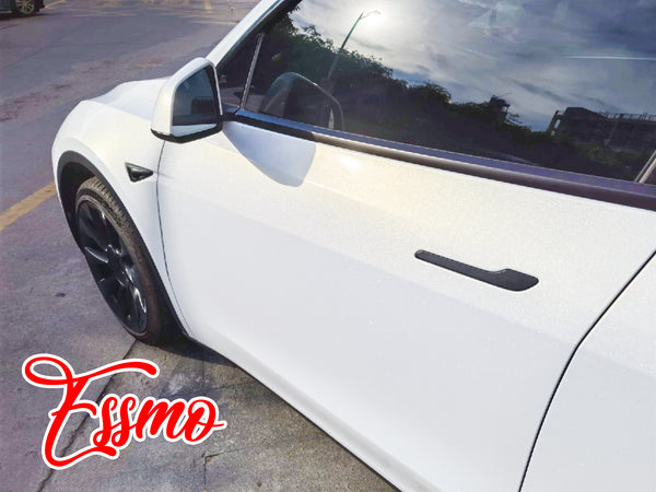 PET Galaxy Dust Gloss White Gold Color Shift Vinyl Wrap