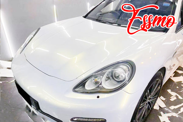 PET Galaxy Dust Gloss White Gold Color Shift Vinyl Wrap