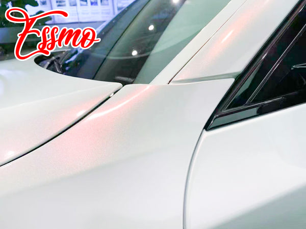 PET Galaxy Dust Gloss White Red Color Shift Vinyl Wrap