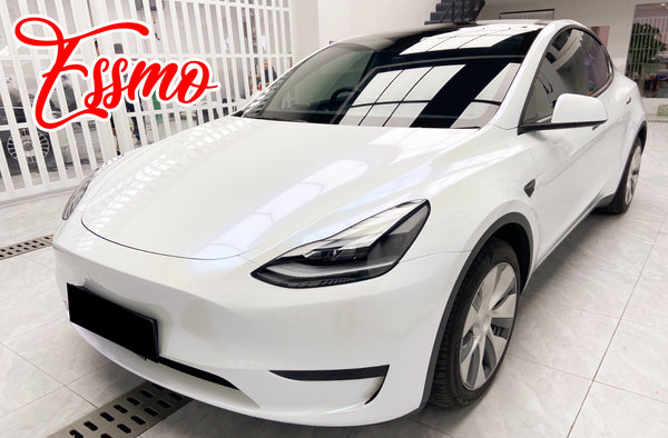 PET Galaxy Dust Gloss White Blue Color Shift Vinyl Wrap