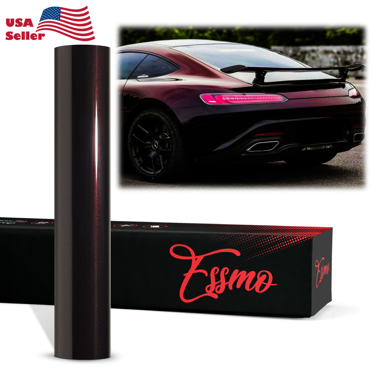 PET Galaxy Dust Gloss Black Cherry Color Shift Vinyl Wrap – EzAuto