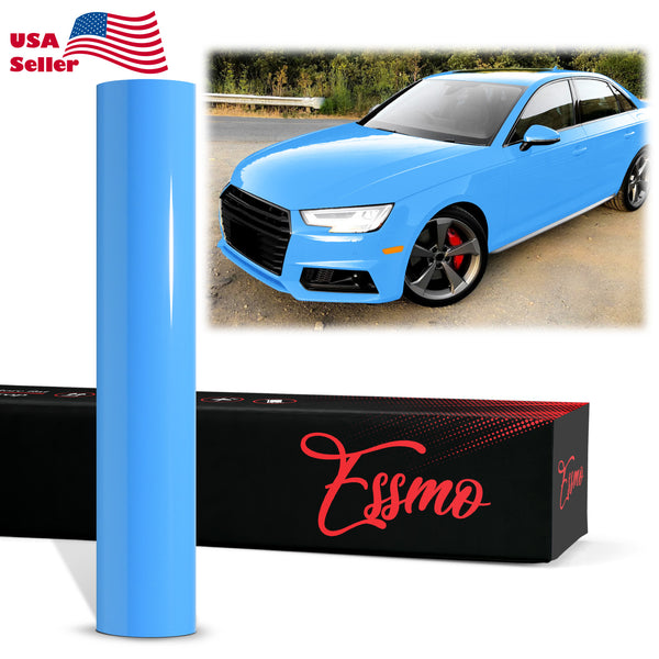 PET Super Gloss Sky Blue Vinyl Wrap
