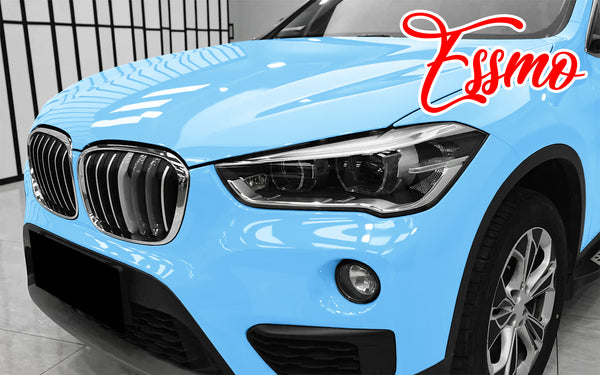 PET Super Gloss Light Blue Vinyl Wrap