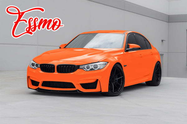PET Super Gloss Flame Orange Vinyl Wrap