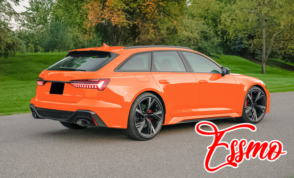 PET Super Gloss Flame Orange Vinyl Wrap