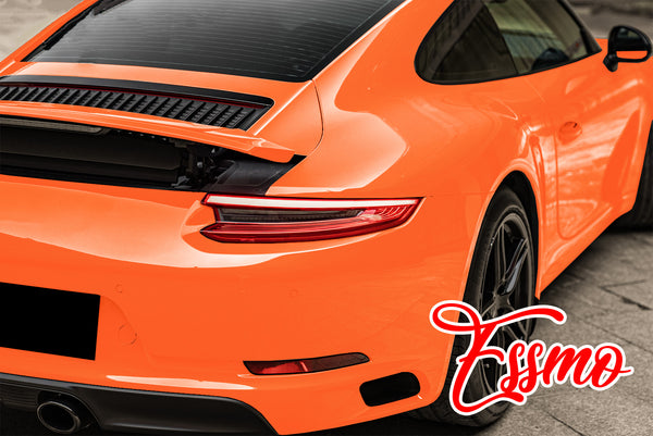 PET Super Gloss Flame Orange Vinyl Wrap