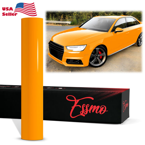 PET Super Gloss Papaya Orange Vinyl Wrap