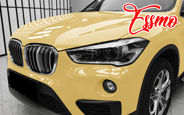 PET Super Gloss Cloudy Yellow Vinyl Wrap