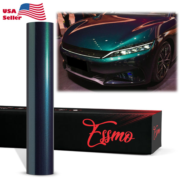 PET Galaxy Dust Gloss Galactic Green Color Shift Vinyl Wrap