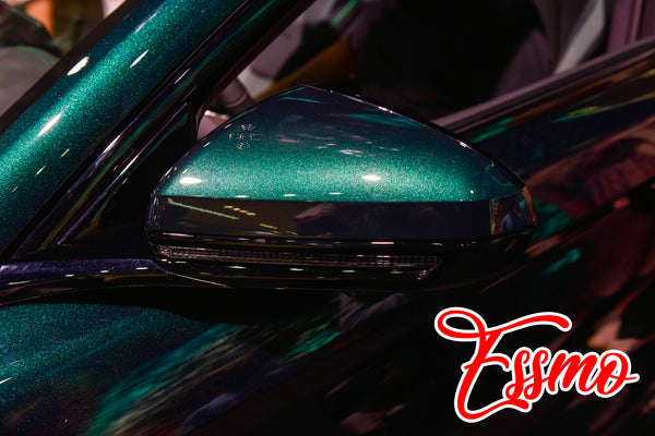 PET Galaxy Dust Gloss Galactic Green Color Shift Vinyl Wrap