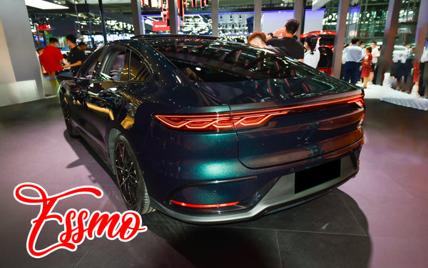 PET Galaxy Dust Gloss Galactic Green Color Shift Vinyl Wrap