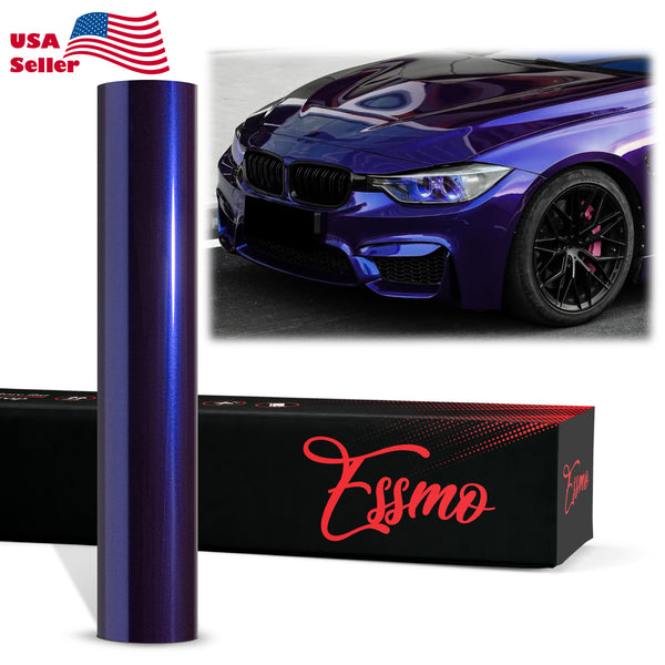 PET Super Gloss Metallic Royal Indigo Blue Vinyl Wrap