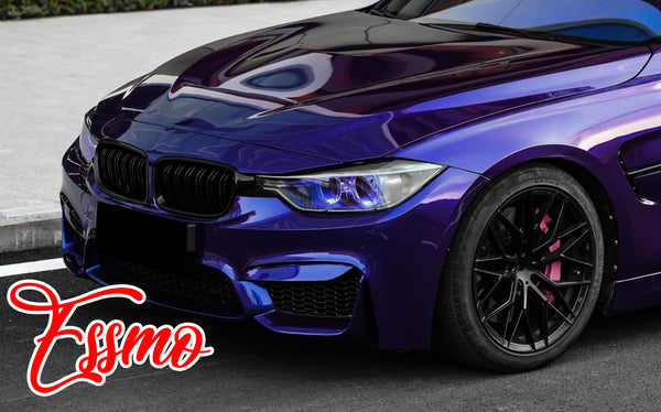 PET Super Gloss Metallic Royal Indigo Blue Vinyl Wrap